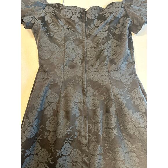 VTG Roberta Size 4 Small Black Mini Dress Sweetheart Wednesday Addams Costume - Picture 14 of 16